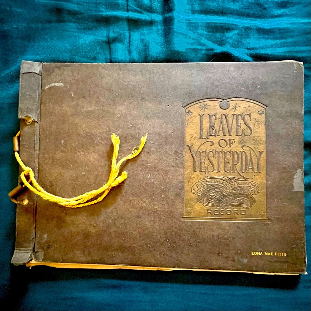 Antique Scrapbook  1928’ 10X14” 16 Pages Front & Back Pages Are In Nice Cond.